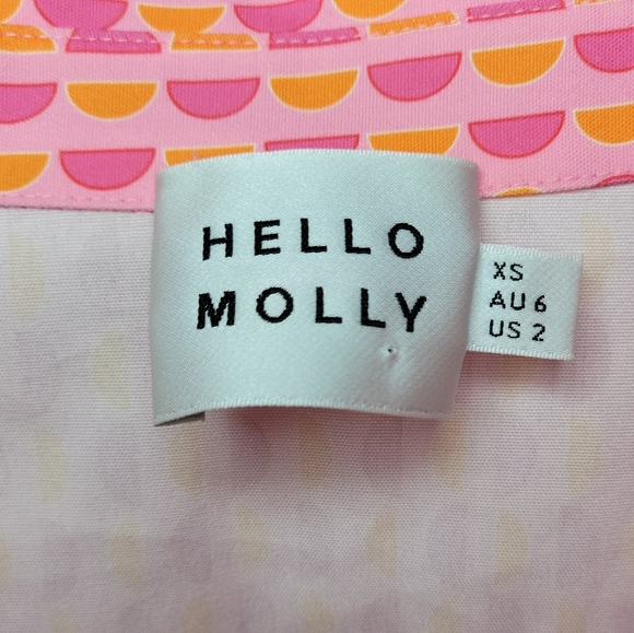 Hello Molly Sunny Babe Pink Retro Beach Romper Size 2 - Picture 12 of 13